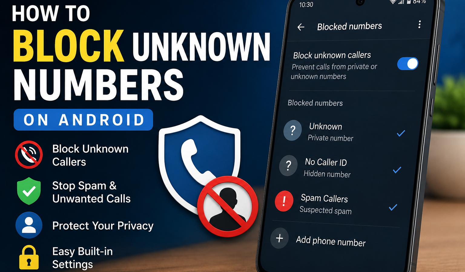 How to block unknown numbers on Android using built-in call blocking settings