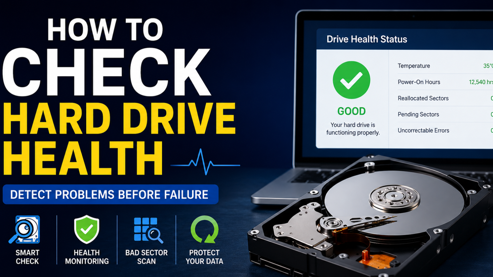 How to check hard drive health using SMART monitoring and diagnostic tools