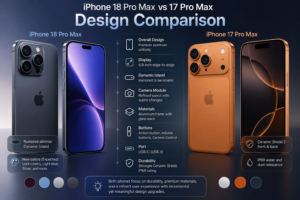 iPhone 18 Pro Max vs 17 Pro Max design comparison